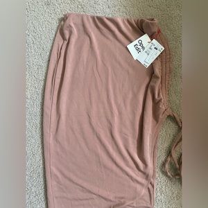 Beige bodycon skirt